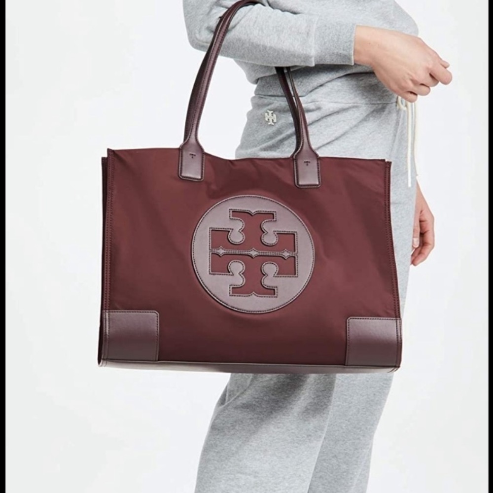 Tory Burch Burgundy Tote Bag